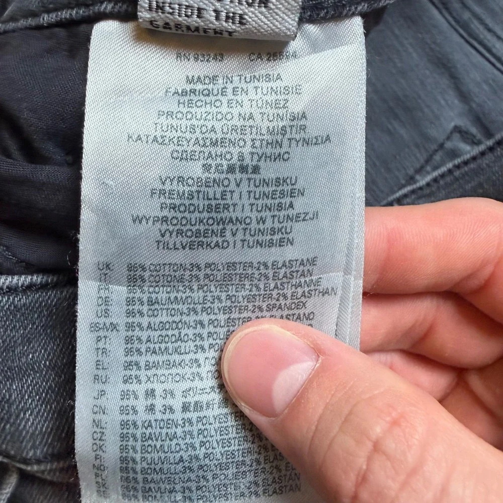 Diesel‎ D-Strukt Jeans Mens 32x32 Grey Slim Fit Distressed Faded Denim 0098B